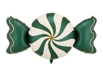 Balon foliowy Cukierek, 113x54 cm, beżowo-zielony