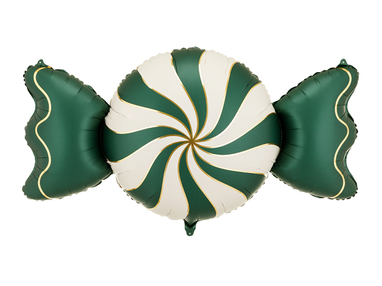 Balon foliowy Cukierek, 113x54 cm, beżowo-zielony