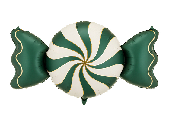 Balon foliowy Cukierek, 113x54 cm, beżowo-zielony