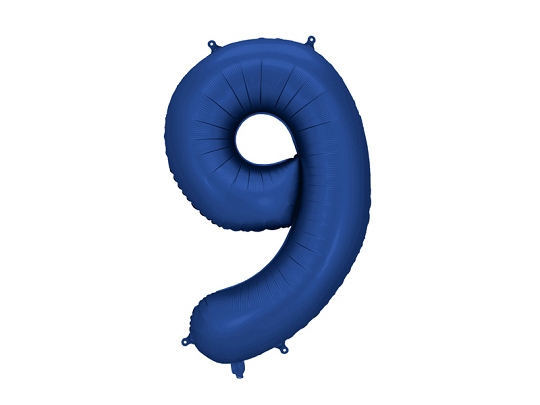 Foil Balloon Number '9', 86cm, navy