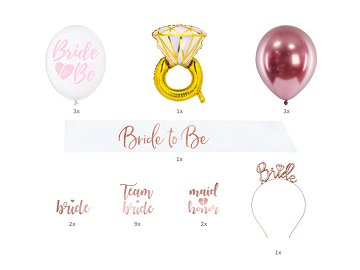 Wedding party box Bride To Be, mix (1 pkt / 23 pc.)