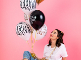 Balloons 30 cm, Zebra, Pastel Pure White (1 pkt / 50 pc.)
