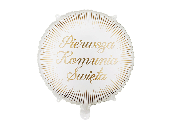 Foil balloon round ''Pierwsza komunia święta'', 35x35 cm, mix