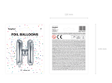 Folienballon Buchstabe ''H'', 35cm, silber