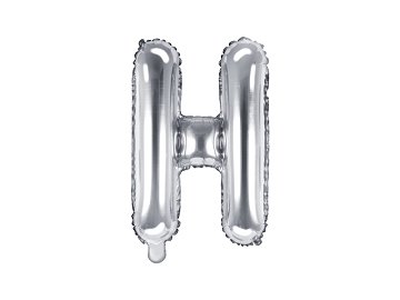 Foil Balloon Letter ''H'', 35cm, silver