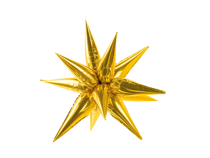 Folieballong – Stjärna 3D – guld – 70 cm (M)