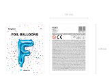 Foil Balloon Letter ''F'', 35cm, blue