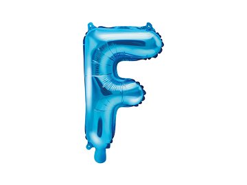 Balon foliowy Litera ''F'', 35cm, niebieski