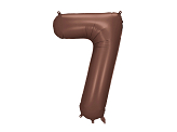Balon foliowy Cyfra '7', 86cm, mocca