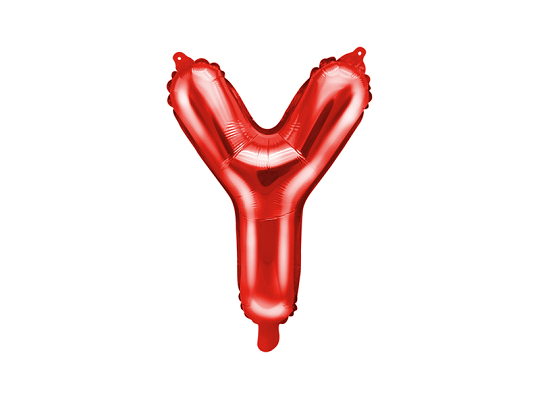 Ballon en Mylar Lettre ''Y'', 35cm, rouge