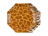 Safari-Teller mit Tiermuster, 23 cm, Mix (1 VPE / 6 Stk.)