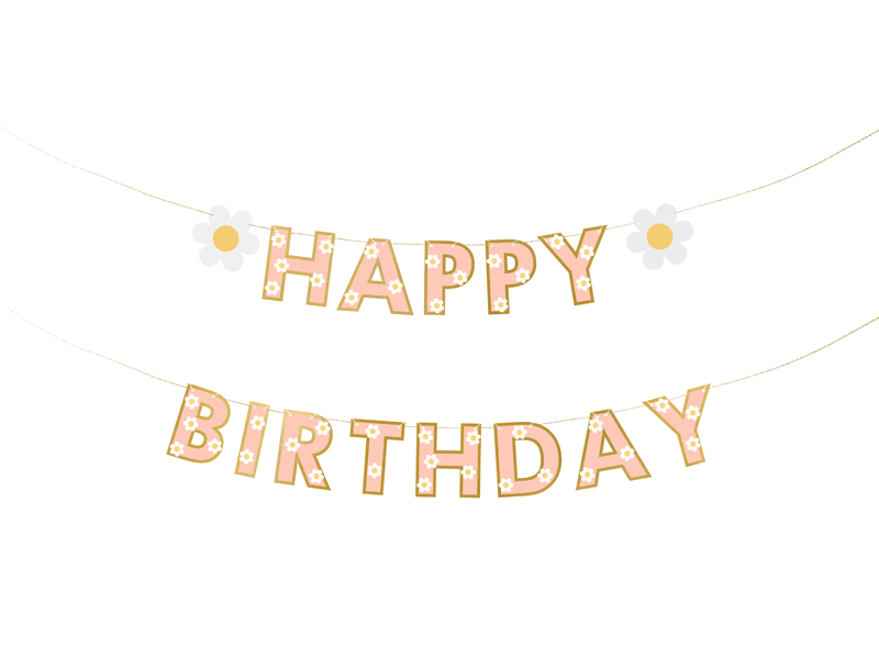 Flaggbanner – Happy Birthday – mix – 200x14.5 cm