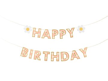 Banner Happy Birthday, Mix, 200x14,5 cm