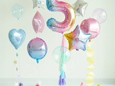 Balon foliowy Cyfra ''5'', 86cm, pastelowy tęczowy