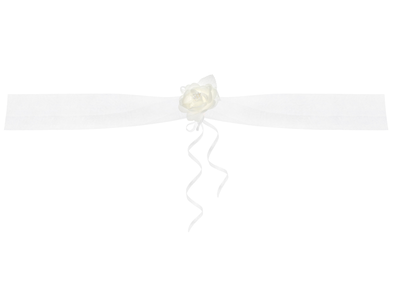 Bildekor – organzagirlang – vit – 1,8 m – 2-pack