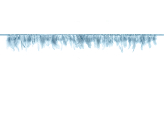 Guirlande de plumes, bleu brumeux clair, longueur 1m