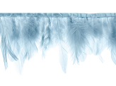 Feather garland, light misty blue, lenght 1m