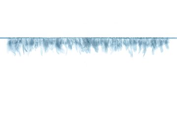 Guirlande de plumes, bleu brumeux clair, longueur 1m