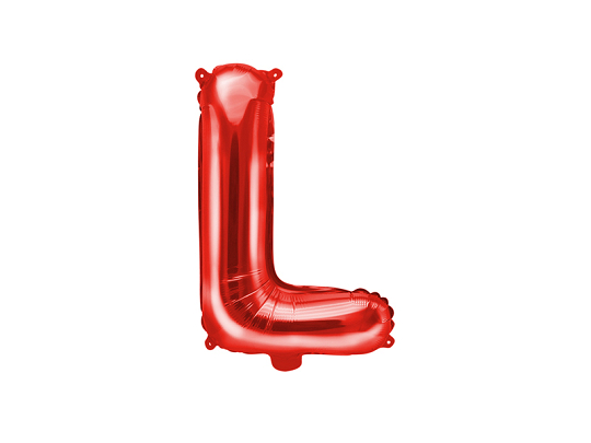 Ballon en Mylar Lettre ''L'', 35cm, rouge