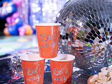 Kubeczki Let's party!, 250 ml, pomarańczowy (1 op. / 6 szt.)