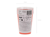 Pappbecher Let's party!, 250 ml, orange (1 VPE / 6 Stk.)