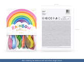Balony Rainbow 23cm pastelowe, mix (1 op. / 10 szt.)