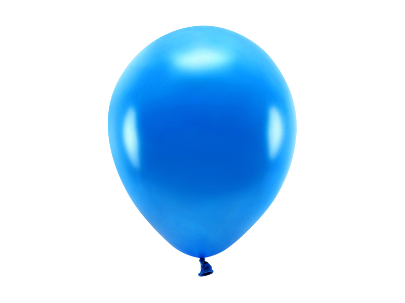 Latexballong ECO – metallisk – marinblå – 26 cm – 10-pack