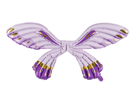 Ballon en foil Ailes de Papillon, violet mat, 102 x 50 cm