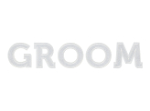 Iron on patch GROOM, white, 30x6cm