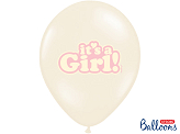 Ballons 30cm, It's a Girl, Pastel Mix (1 VPE / 50 Stk.)