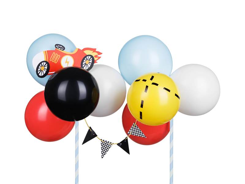 Tårttoppers – Ballongtopper Bil – mix – 29 cm