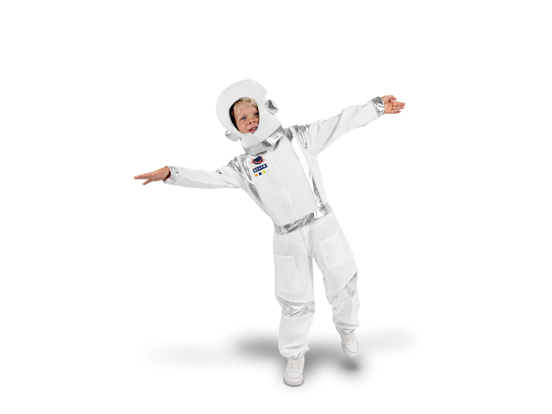 Maskeraddräkt – Astronaut – vit – 116-128 cm