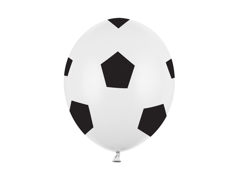 Latexballong – Fotboll – vit – 30 cm