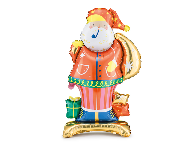 Stående folieballong – Tomte – mix – 63x106 cm