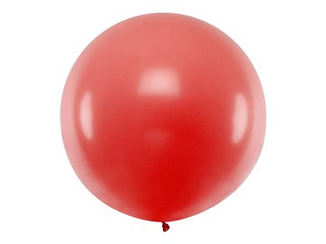 Runder Riesenballon 1m, Pastel Red