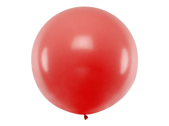 Ballon rond 1m, Rouge Pastel