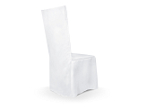 Housse de chaise en tissu mat blanc, blanc