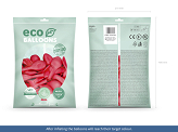 Balony Eco 30cm pastelowe, jasny czerwony (1 op. / 100 szt.)