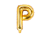 Ballon Mylar lettre ''P'', 35cm, or