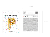 Foil Balloon Letter ''P'', 35cm, gold, 1piece
