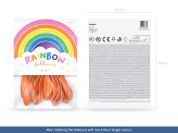 Balony Rainbow 23cm pastelowe, pomarańczowy (1 op. / 10 szt.)