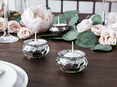 Candle holder, silver, 3cm (1 pkt / 4 pc.)