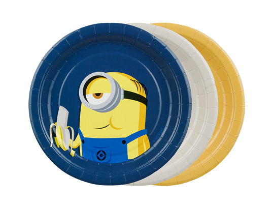 Paper plates Minions, 18 cm, mix (1 pkt / 6 pc.)