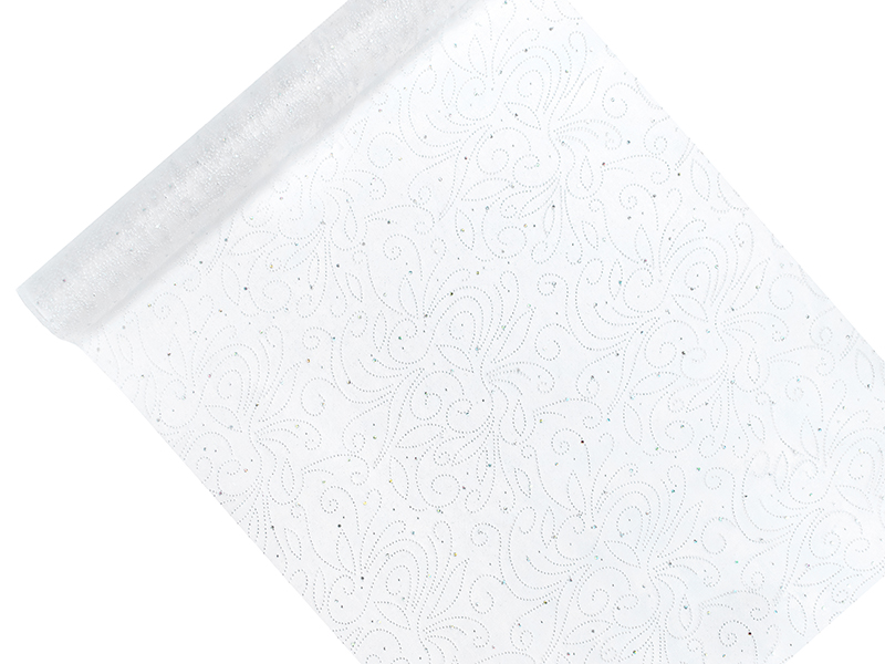 Organza – vit – 48 cm – 9 m