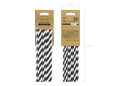 Paper Straws, black, 19.5cm (1 pkt / 10 pc.)