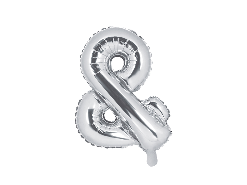 Bokstavsballong – & – silver – 35 cm