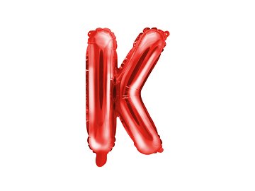 Ballon en Mylar Lettre ''K'', 35cm, rouge