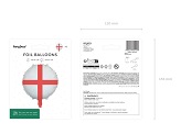 Folienballon Flagge England, 35 cm, Mix