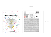 Folienballon Body - Hello Baby, 51x45cm, weiß
