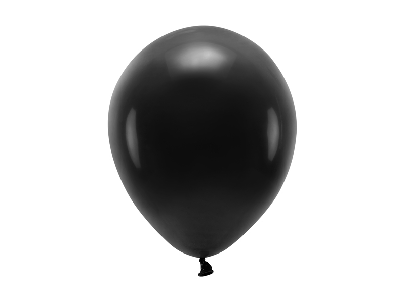 Latexballong ECO – pastell – svart – 26 cm – 10-pack